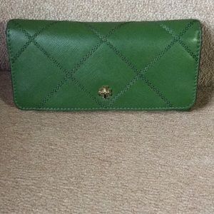 Green Tory Burch wallet